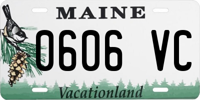 ME license plate 0606VC