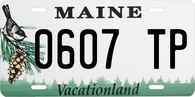 ME license plate 0607TP