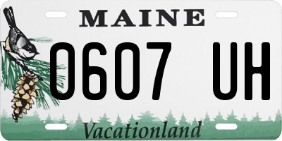 ME license plate 0607UH