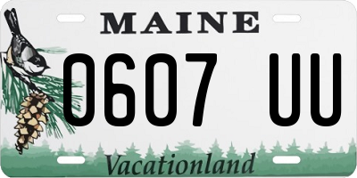 ME license plate 0607UU