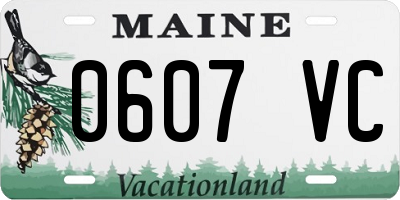 ME license plate 0607VC