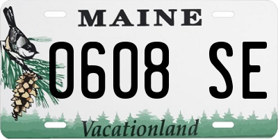 ME license plate 0608SE