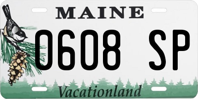 ME license plate 0608SP