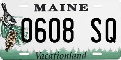 ME license plate 0608SQ