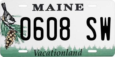 ME license plate 0608SW