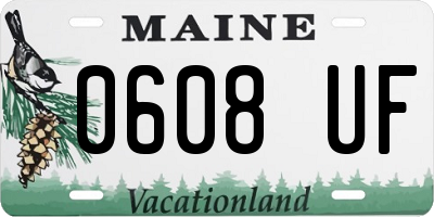 ME license plate 0608UF