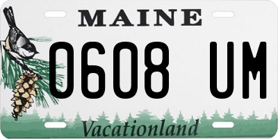 ME license plate 0608UM