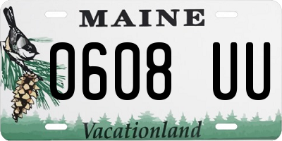 ME license plate 0608UU