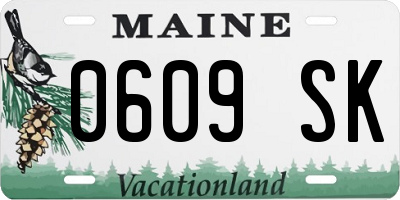 ME license plate 0609SK