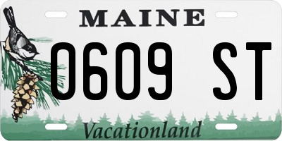 ME license plate 0609ST