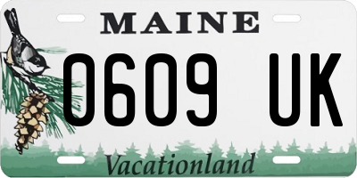 ME license plate 0609UK