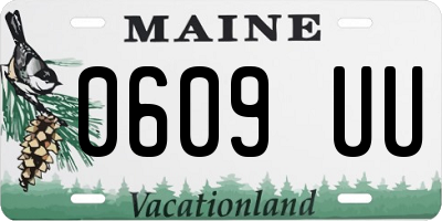 ME license plate 0609UU