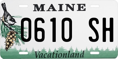 ME license plate 0610SH