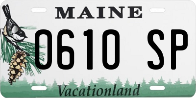 ME license plate 0610SP