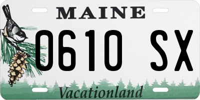 ME license plate 0610SX