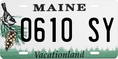 ME license plate 0610SY