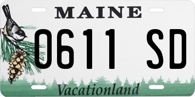 ME license plate 0611SD