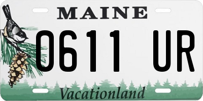 ME license plate 0611UR
