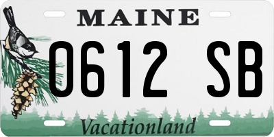 ME license plate 0612SB