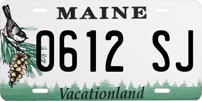 ME license plate 0612SJ