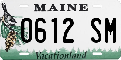 ME license plate 0612SM