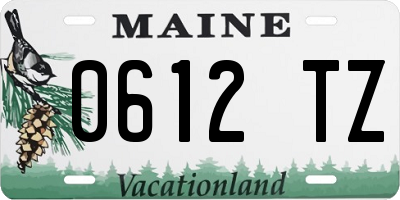 ME license plate 0612TZ