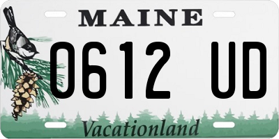 ME license plate 0612UD