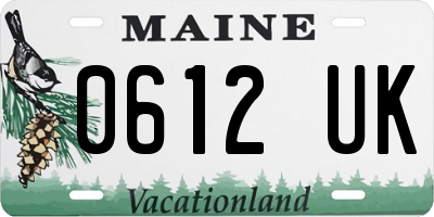 ME license plate 0612UK