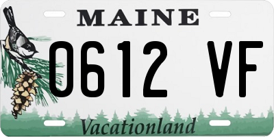 ME license plate 0612VF