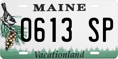 ME license plate 0613SP