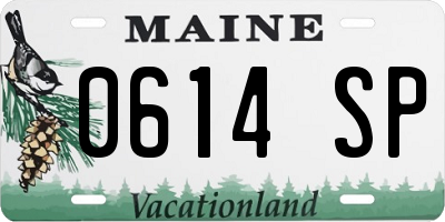 ME license plate 0614SP