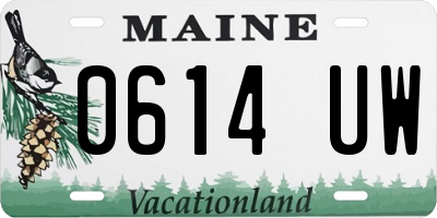 ME license plate 0614UW