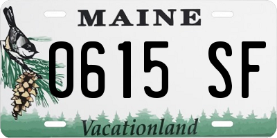 ME license plate 0615SF