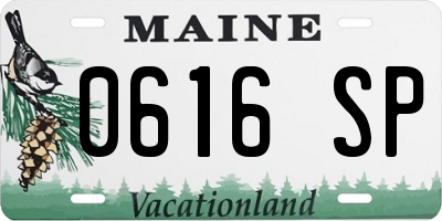 ME license plate 0616SP