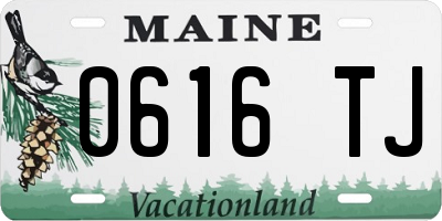 ME license plate 0616TJ
