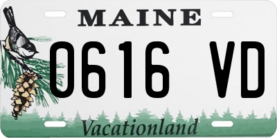 ME license plate 0616VD