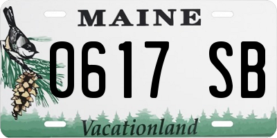 ME license plate 0617SB