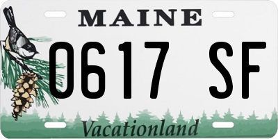 ME license plate 0617SF