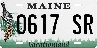 ME license plate 0617SR