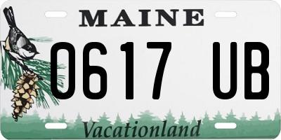 ME license plate 0617UB