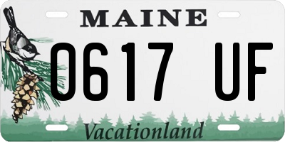 ME license plate 0617UF
