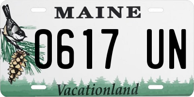 ME license plate 0617UN