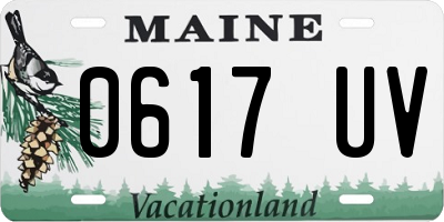 ME license plate 0617UV