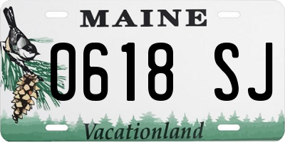 ME license plate 0618SJ