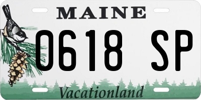 ME license plate 0618SP