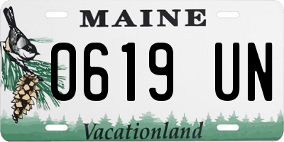 ME license plate 0619UN