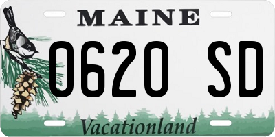 ME license plate 0620SD