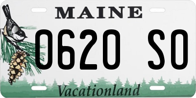 ME license plate 0620SO