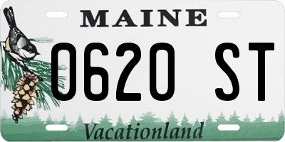 ME license plate 0620ST