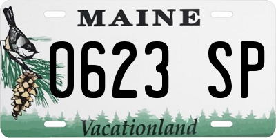 ME license plate 0623SP